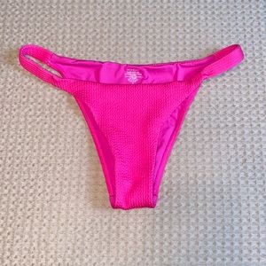 Monday Swimwear Java Bottoms Fuchsia Crinkle